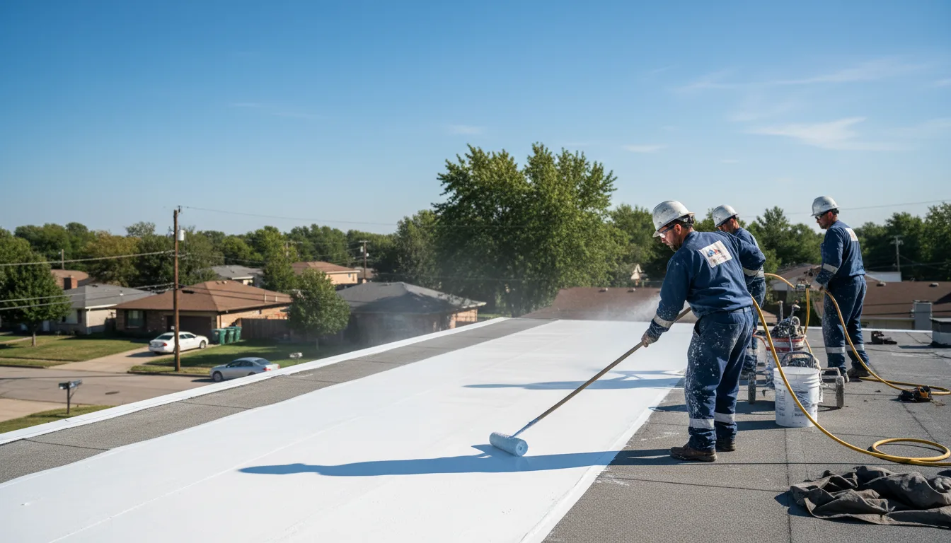 Commercial roof coating in Marietta, IL near me